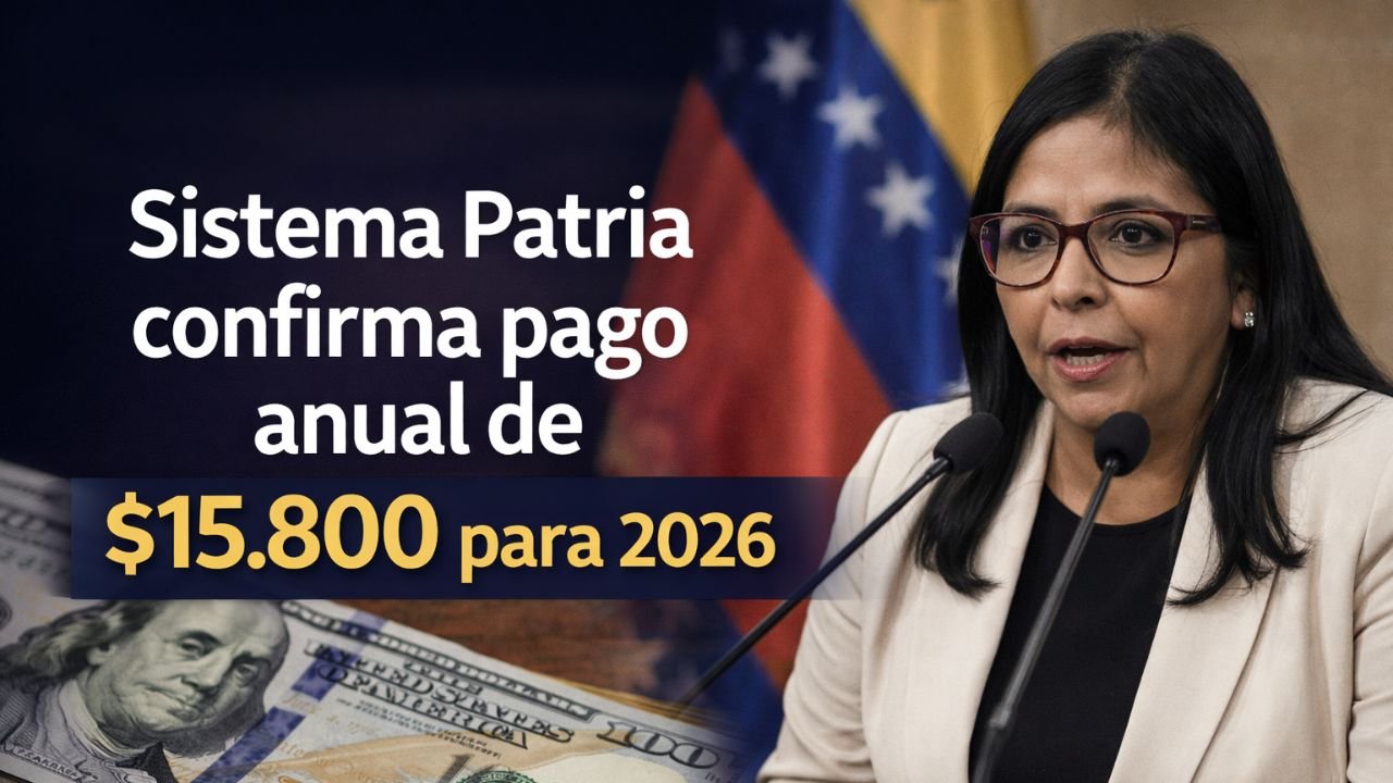 Sistema Patria confirma pago anual de $15.800 para 2026